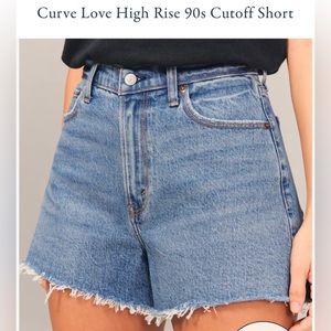 Abercrombie high rise cutoff short